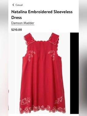 ISO Natalina Embroidered Sleeveless Dress - Red